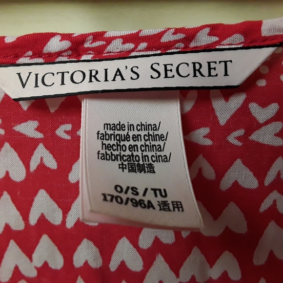 Red Hearts Victoria Secret Kimono Cardigan Top - Picture 6 of 8